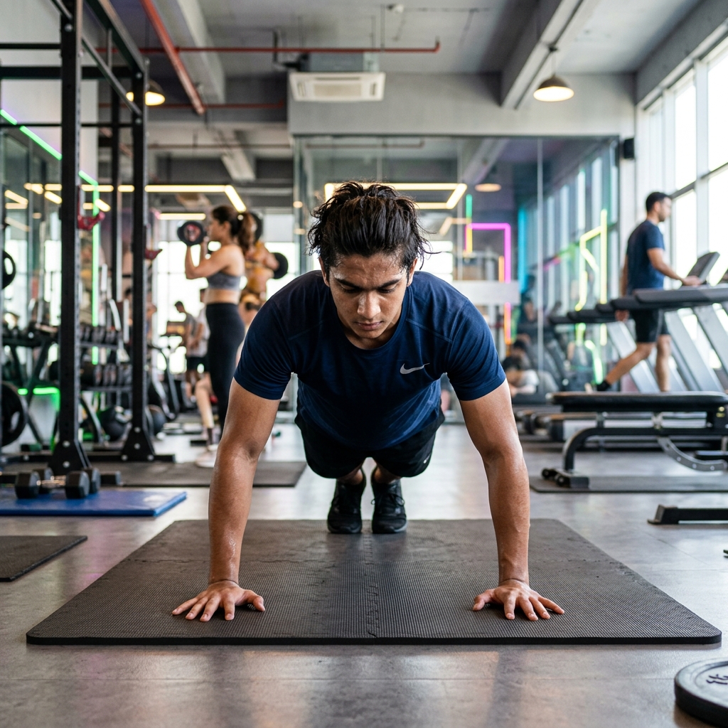 Boy Doing Push Ups